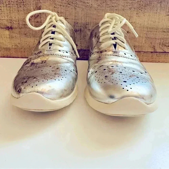 Cole Haan ZeroGrand Metallic Wingtip Oxford Sneakers - Picture 4 of 9
